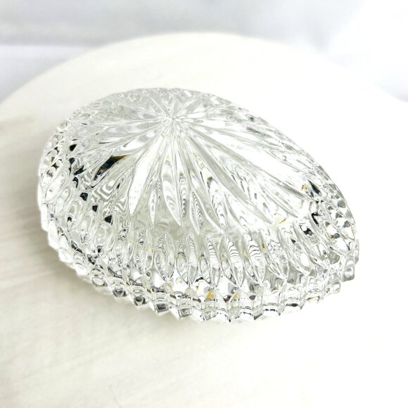 Crystal Vintage Lidded Egg Nachtmann Bleikristall in Box W Germany 3” long - Picture 9 of 11